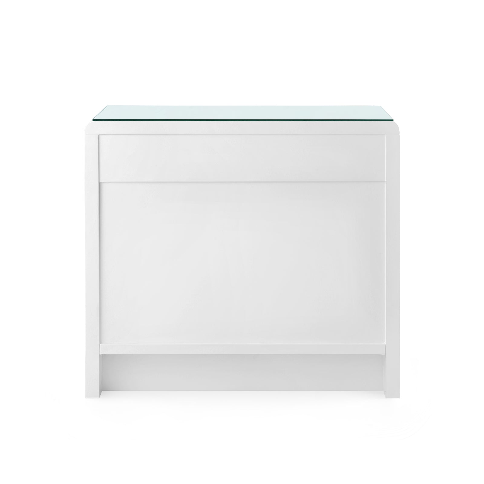 Villa & House Bryant 3-Drawer Side Table with Glass Top