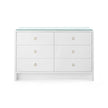 Villa & House Bryant Extra Large 6-Drawer with Glass Top