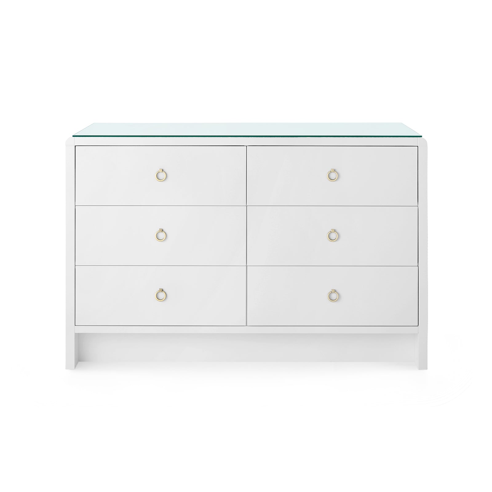 Villa & House Bryant Extra Large 6-Drawer with Glass Top