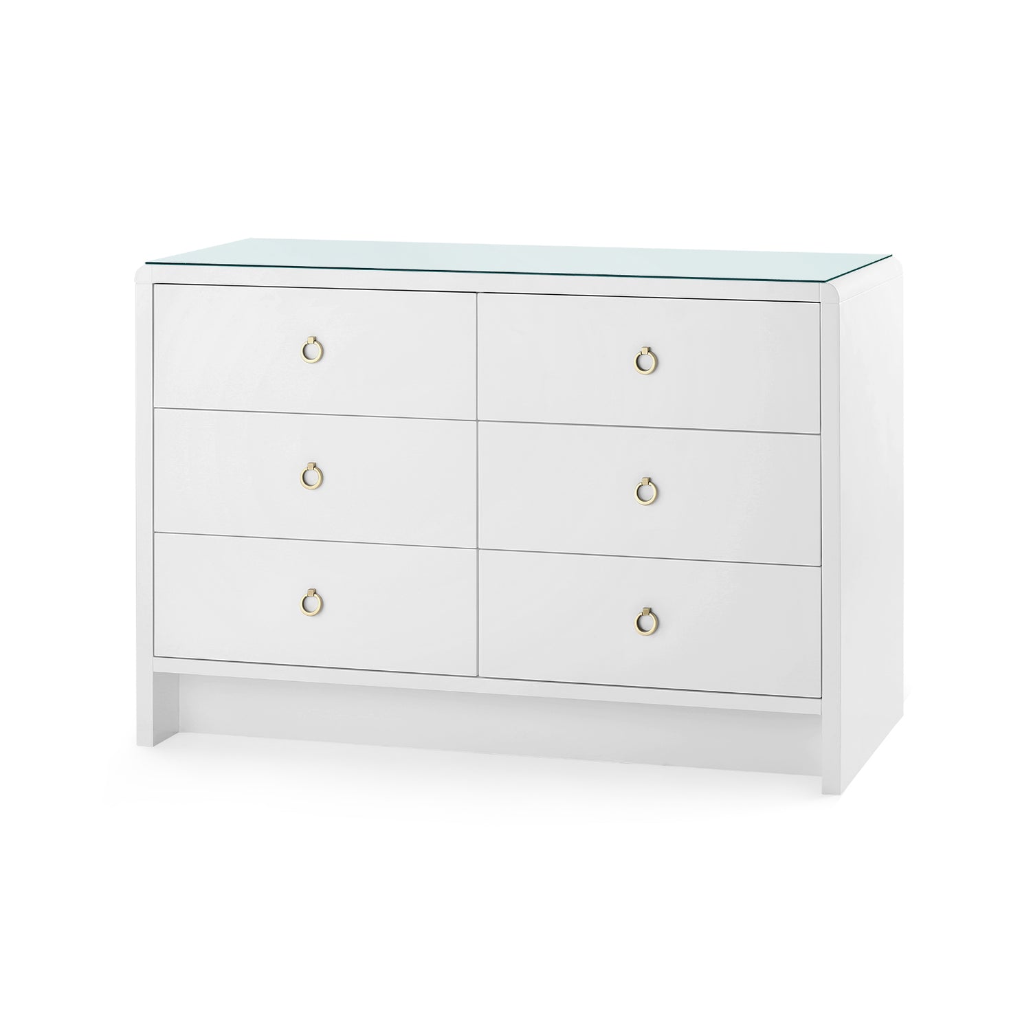 Villa & House Bryant Extra Large 6-Drawer with Glass Top