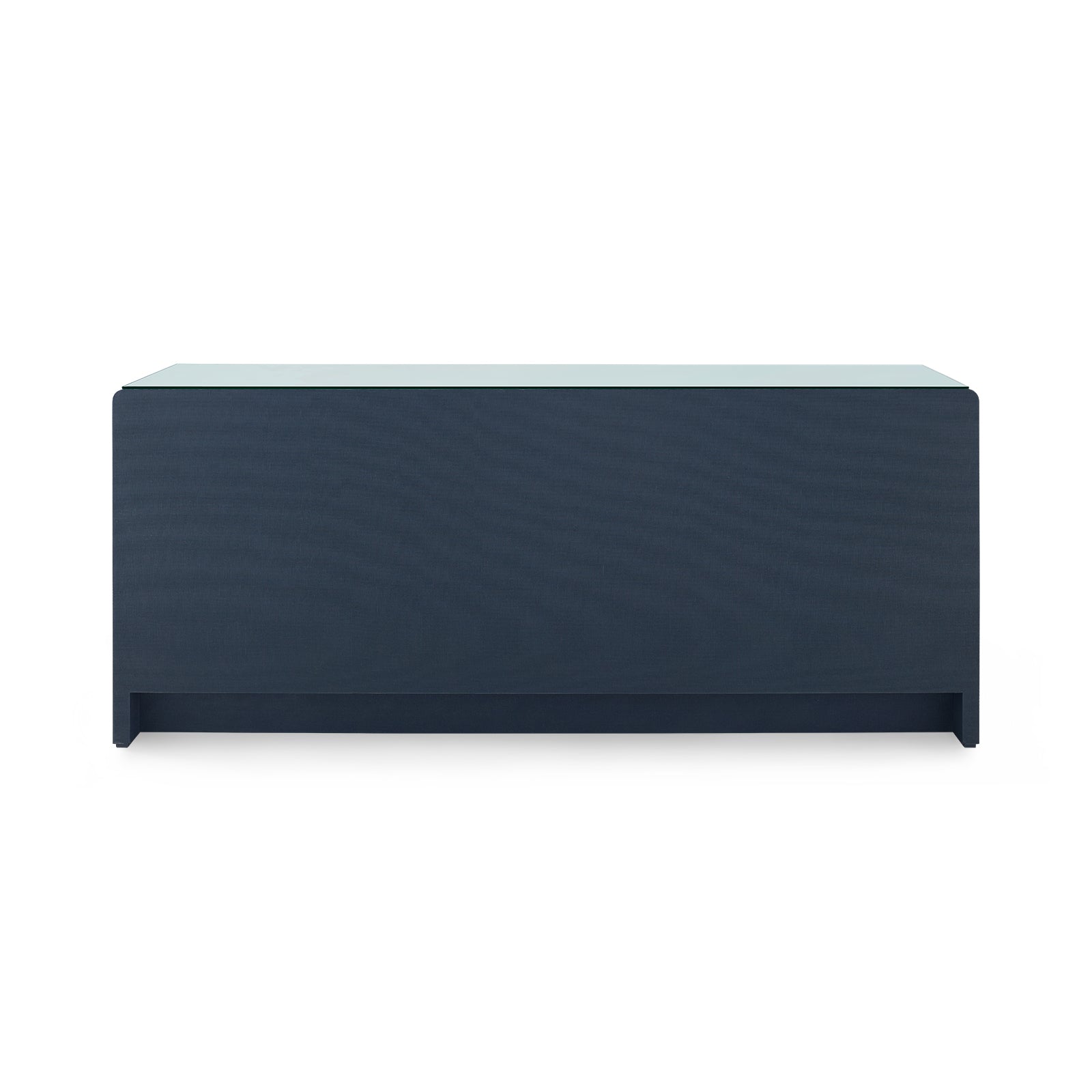 Villa & House Bryant Linen Extra Wide Large 6-Drawer with Glass Top
