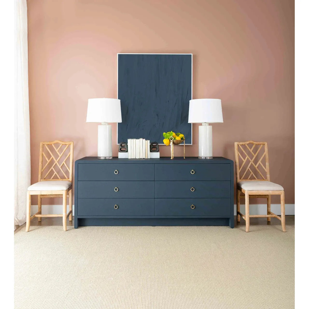 Villa & House Bryant Linen Extra Wide 6-Drawer