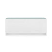 Villa & House Bryant Linen Extra Wide Large 6-Drawer with Glass Top
