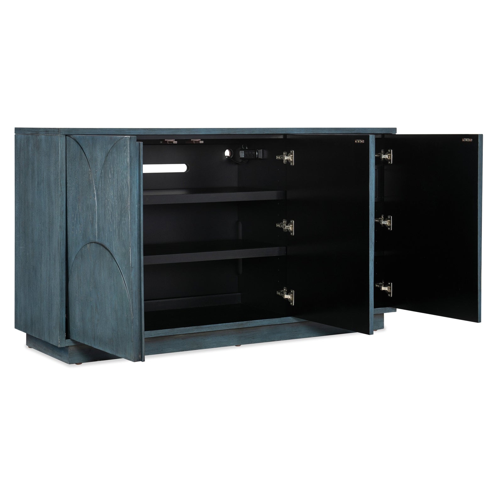 Hooker Furniture Melange Round Valley Three Door Entertainment Credenza