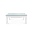 Villa & House Bethany Square Coffee Table with Glass Top