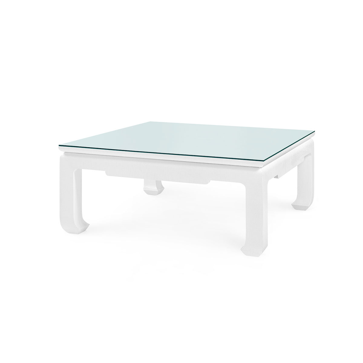 Villa & House Bethany Square Coffee Table with Glass Top