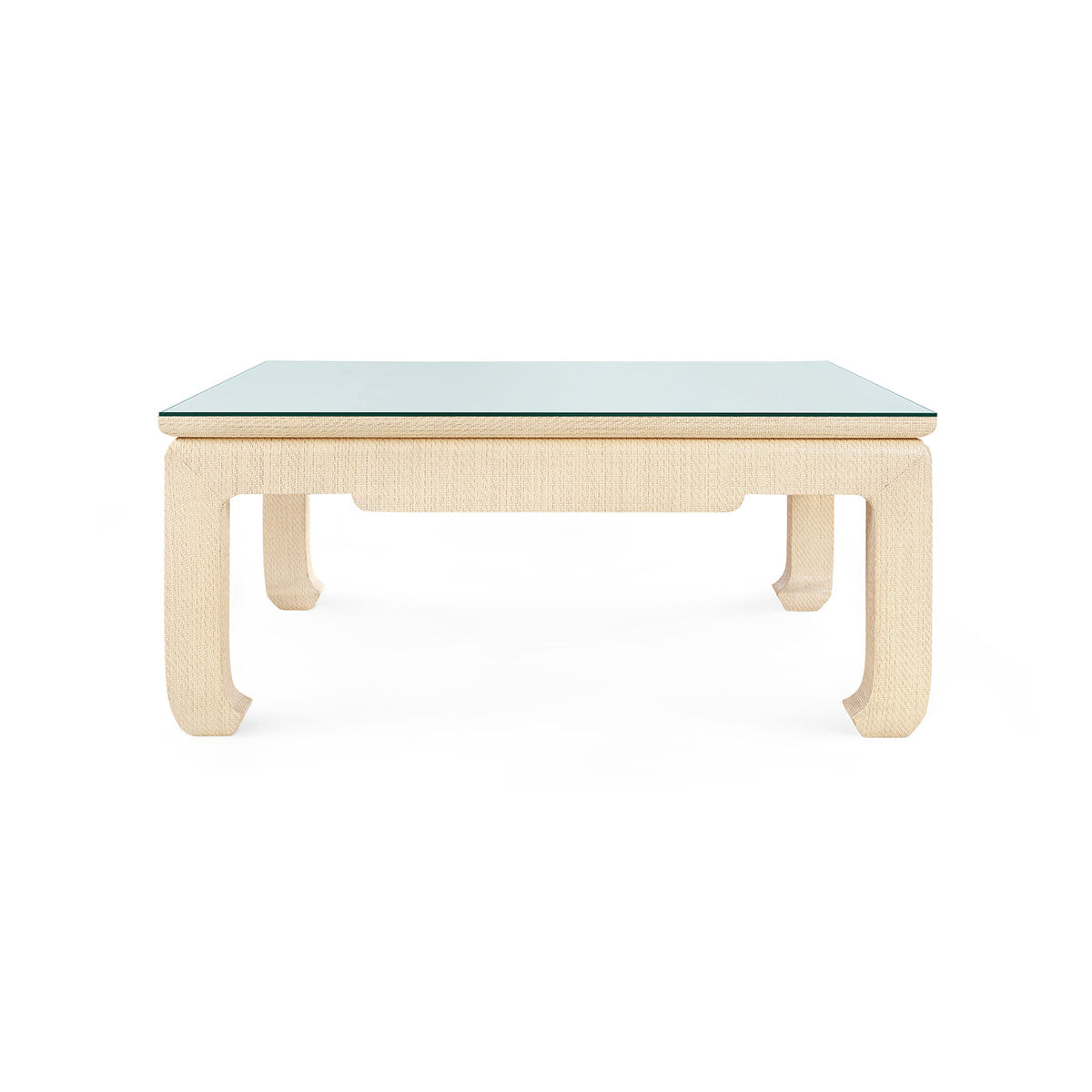 Villa & House Bethany Square Coffee Table with Glass Top