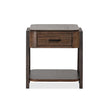 Magnussen Home Hallie Milk Chocolate & Dark Chocolate Rectangular End Table
