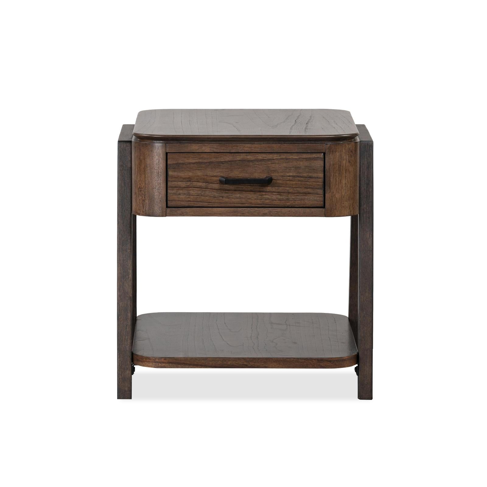 Magnussen Home Hallie Milk Chocolate & Dark Chocolate Rectangular End Table