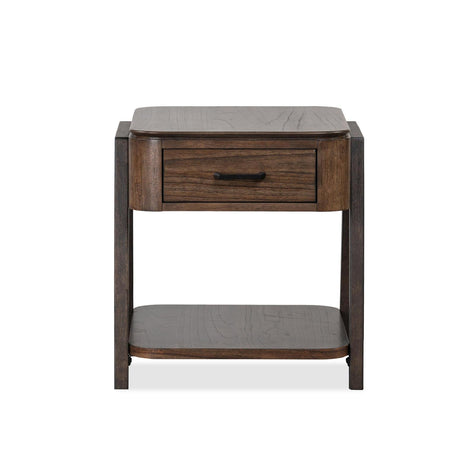 Magnussen Home Hallie Milk Chocolate & Dark Chocolate Rectangular End Table