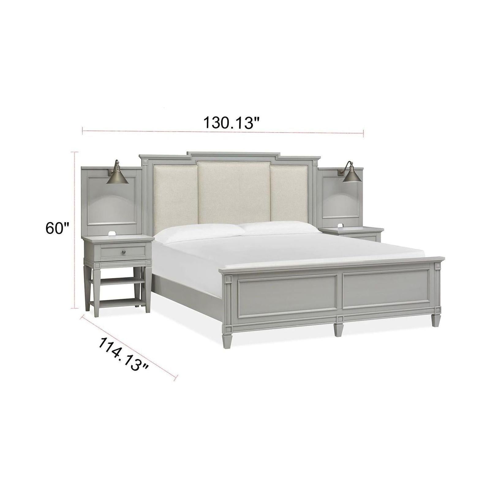 Magnussen Home Glenbrook Pebble Upholstered Wall Bed