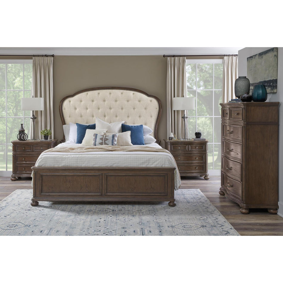 Pulaski Saddle Creek Timber Brown Upholstered Bed