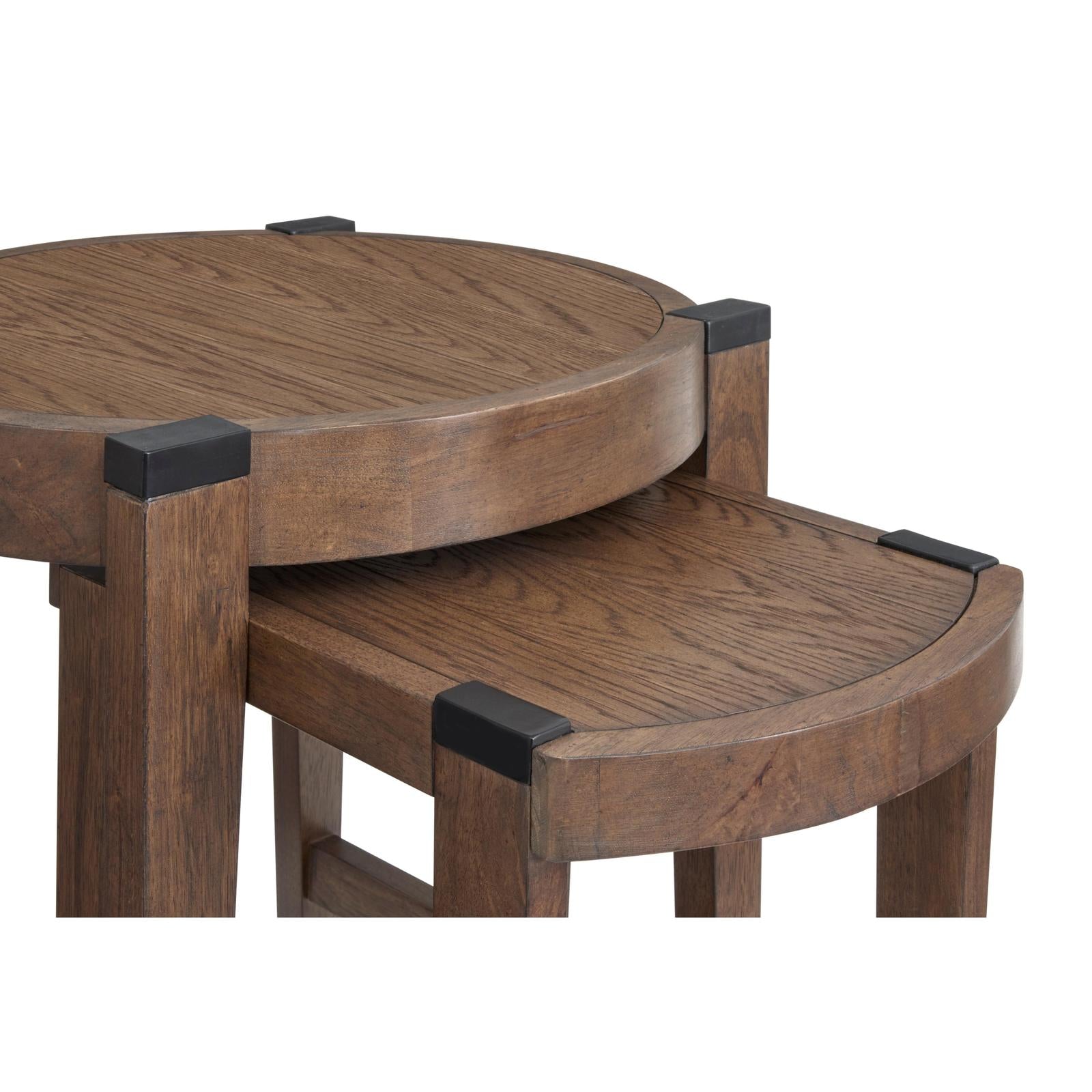 Magnussen Home Kaysen Wallaby And Matte Black End Table