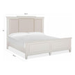 Magnussen Home Willowbrook Egg Shell White Bed