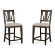 Magnussen Home Westley Falls Graphite Upholstered Counter Chair Set of 2