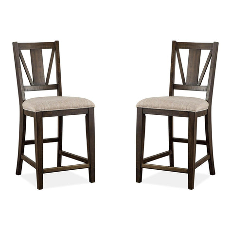 Magnussen Home Westley Falls Graphite Upholstered Counter Chair Set of 2