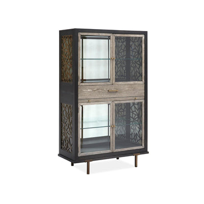 Magnussen Home Ryker Nocturn Black & Coventry Grey Display Cabinet