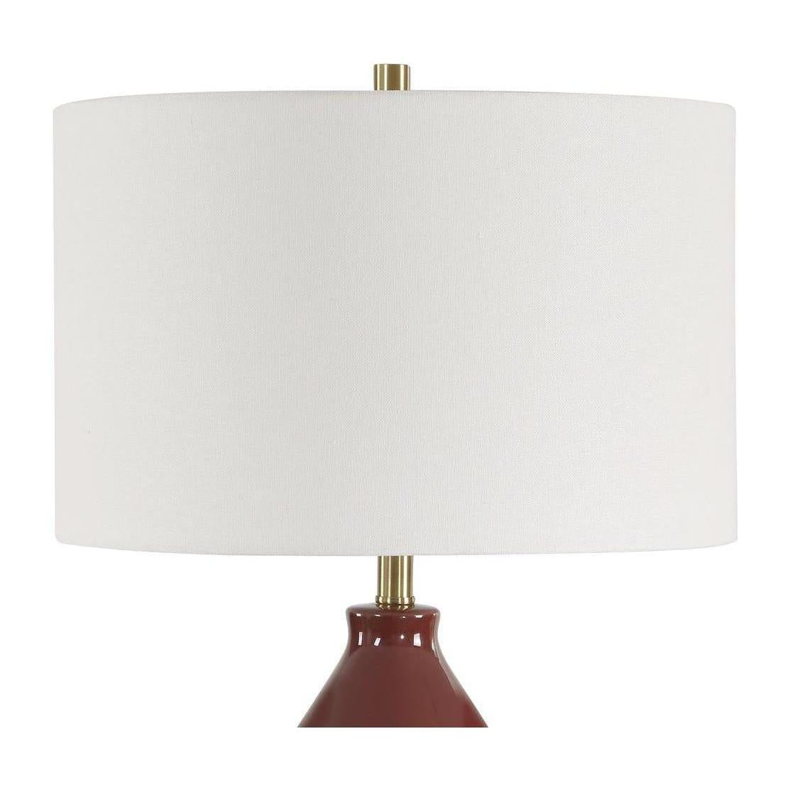 Uttermost Gourd Burgundy Table Lamp