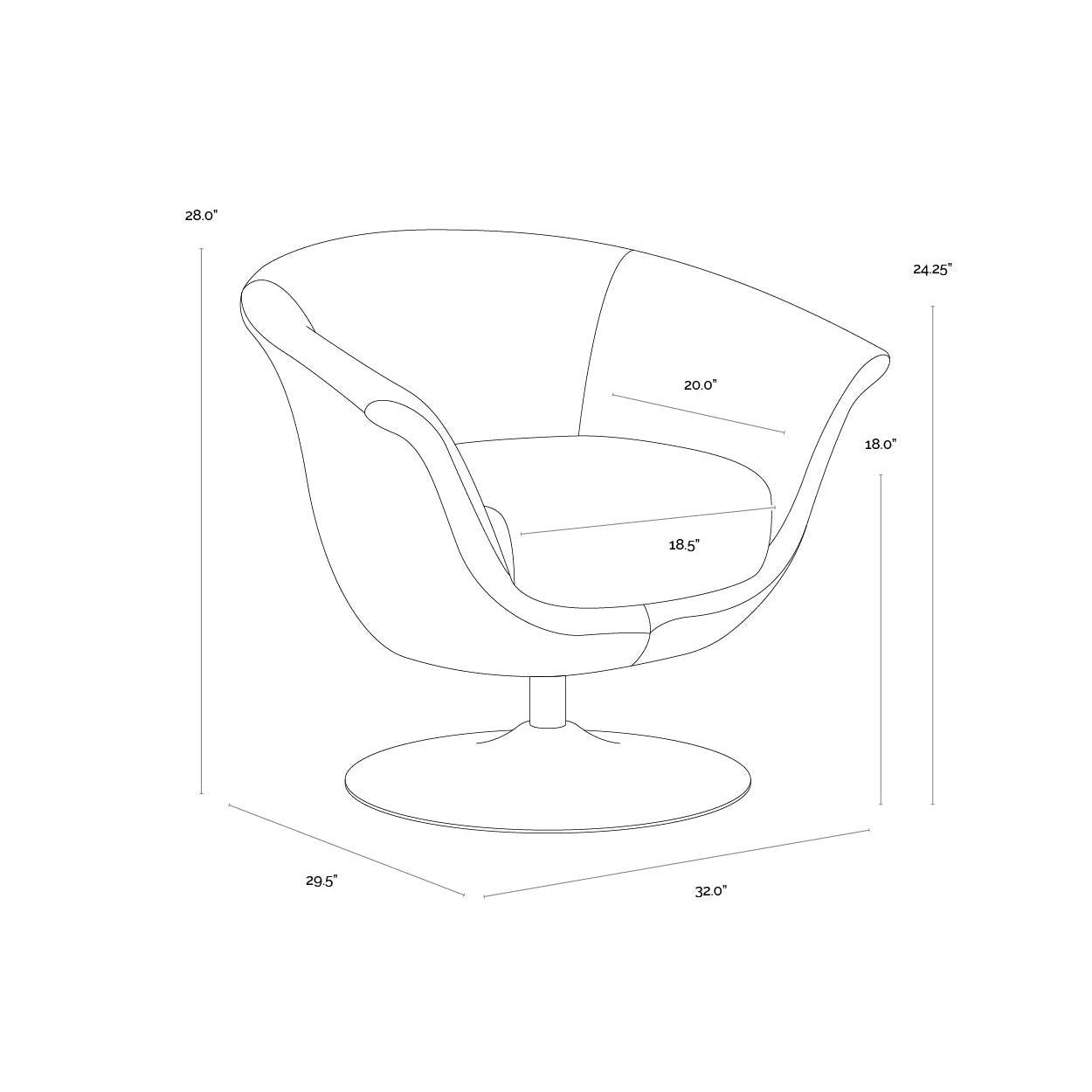 Sunpan Carine Swivel Lounge Chair Clearance