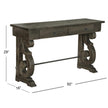 Magnussen Home Bellamy Peppercorn Rectangular Sofa Table
