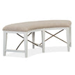 Magnussen Home Heron Cove Chalk White And Dovetail Grey Upholstered Bench