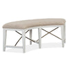 Magnussen Home Heron Cove Chalk White And Dovetail Grey Upholstered Bench