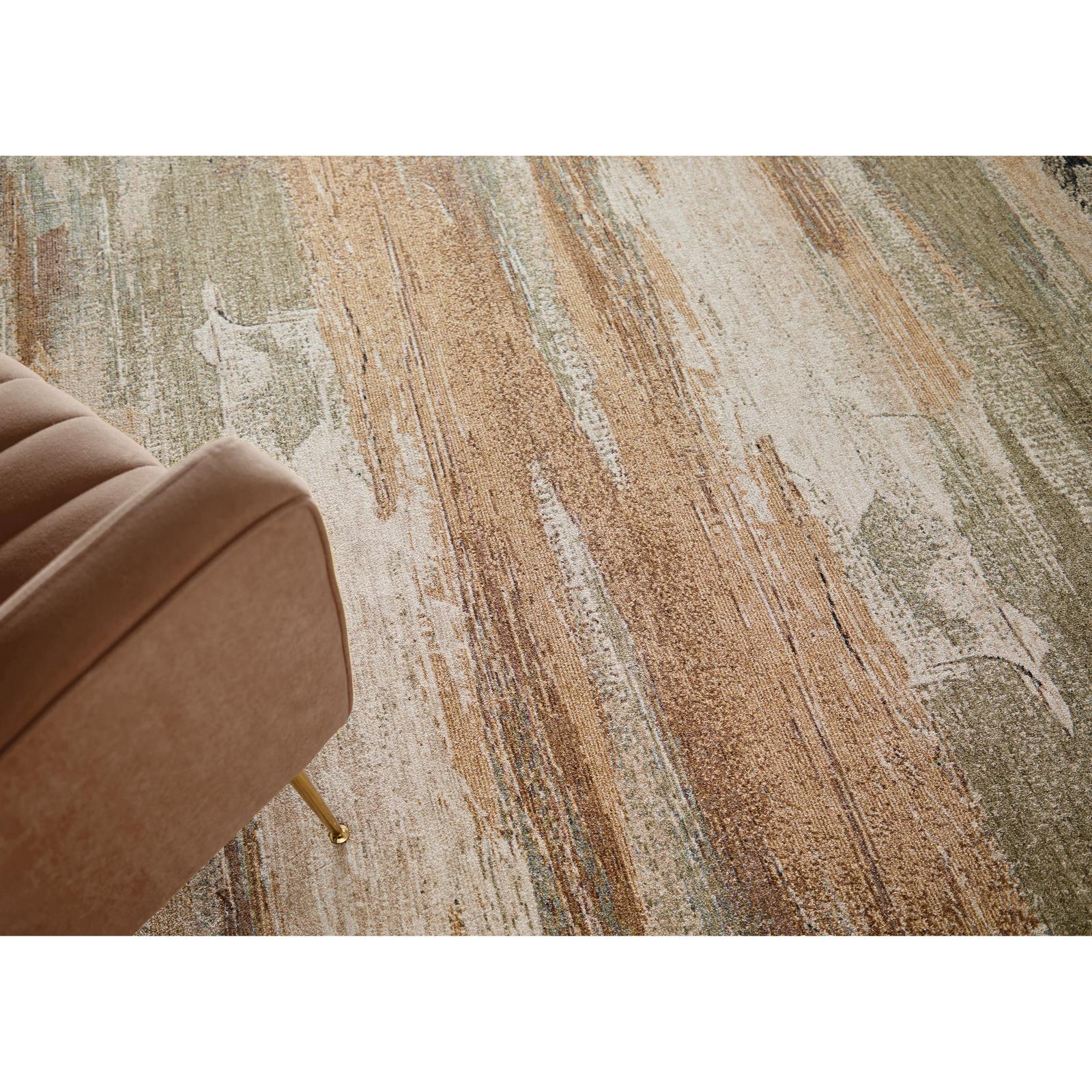 Feizy Pearson 39SBF Modern Abstract, Green/Ivory/Brown, Rug
