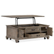 Magnussen Home Lancaster Dovetail Grey Lift Top Storage Cocktail Table With Casters