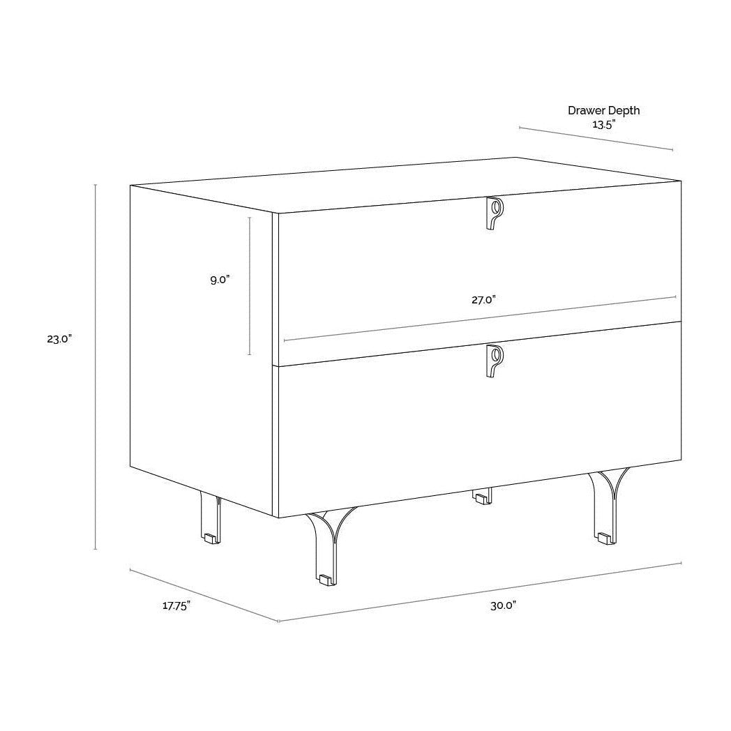 Sunpan Celine Nightstand New