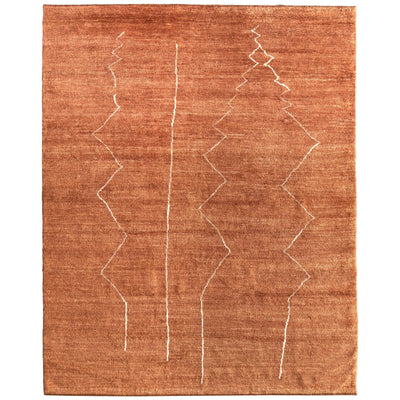 Feizy Agape 69H8F Modern Abstract Rug in Orange/White
