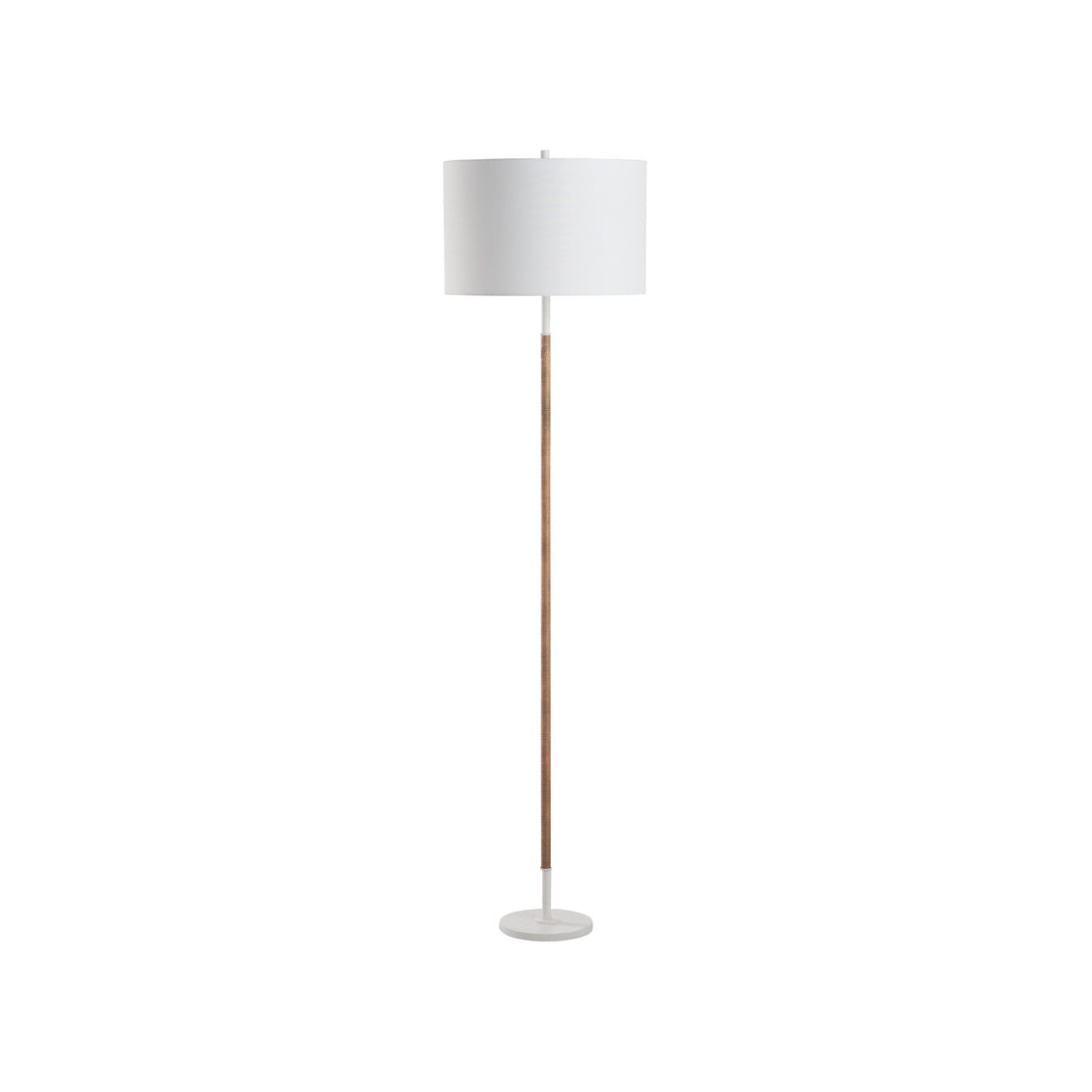 Chelsea House Amelia Matte White Rattan Floor Lamp
