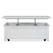 Magnussen Home Heron Cove Chalk White Lift Top Storage Cocktail Table With Casters