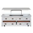 Magnussen Home Heron Cove Chalk White Lift Top Storage Cocktail Table With Casters