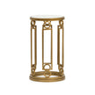 Magnussen Home Lorena Burnished Brass Round Accent Table