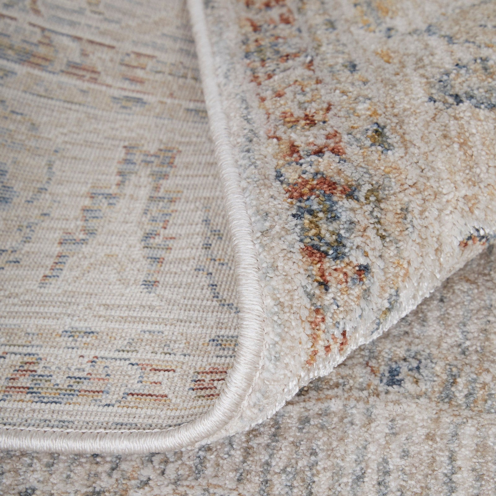 Feizy Pasha 39M4F Transitional Ikat in Ivory/Blue/Taupe