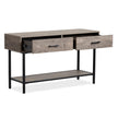 Magnussen Home Fenwick Whitetail Brown And Smoke Glass Rectangular Sofa Table