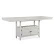 Magnussen Home Heron Cove Chalk White And Dovetail Grey Extendable Counter Height Dining Table