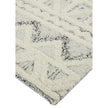 Feizy Anica 8007F Transitional Geometric Rug in Ivory/Black