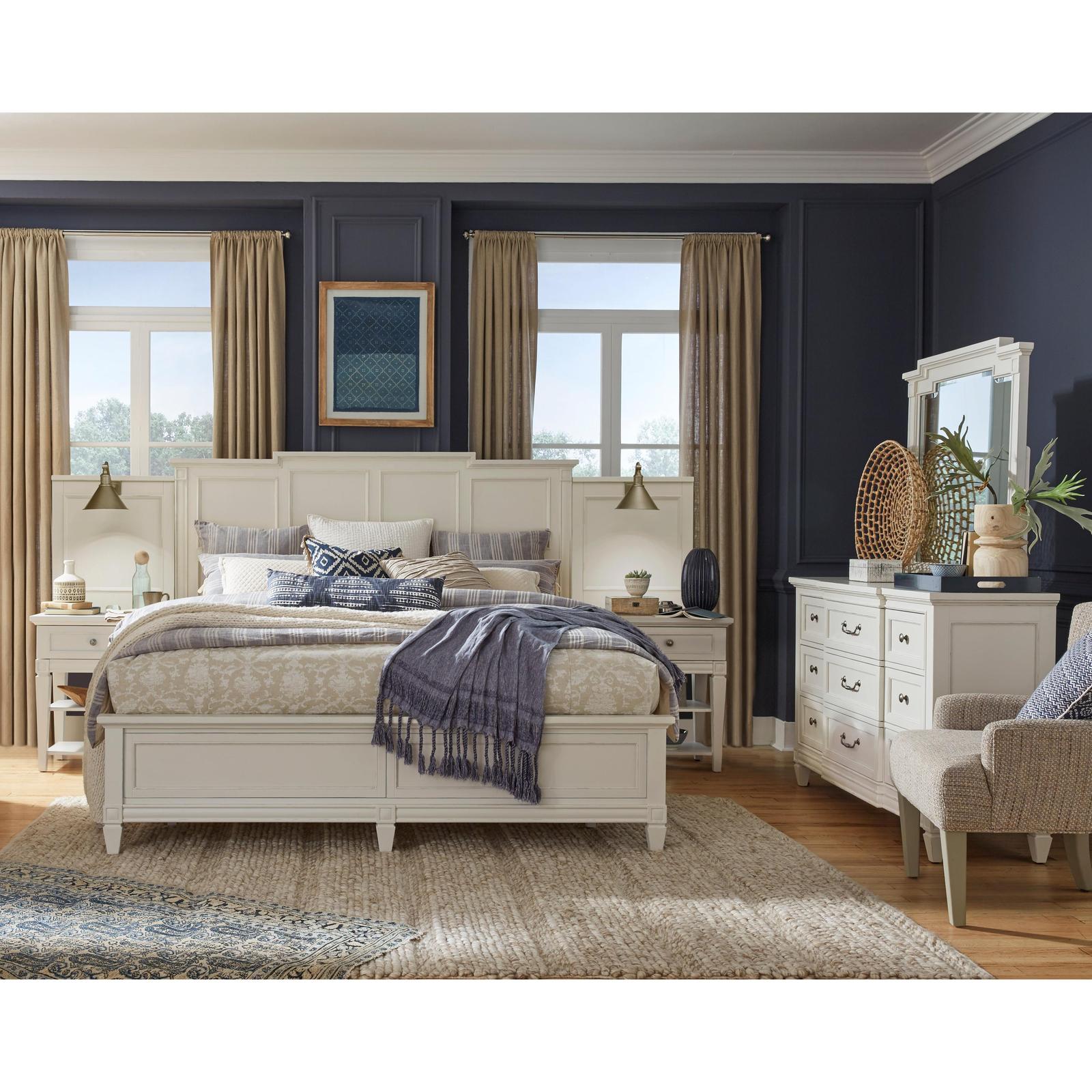 Magnussen Home Willowbrook Egg Shell White Bed