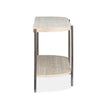 Magnussen Home Jennings Edgecomb Grey And Weathered Antique Nickel Demilune Sofa Table