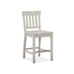 Magnussen Home Bronwyn Alabaster Counter Chair Set of 2