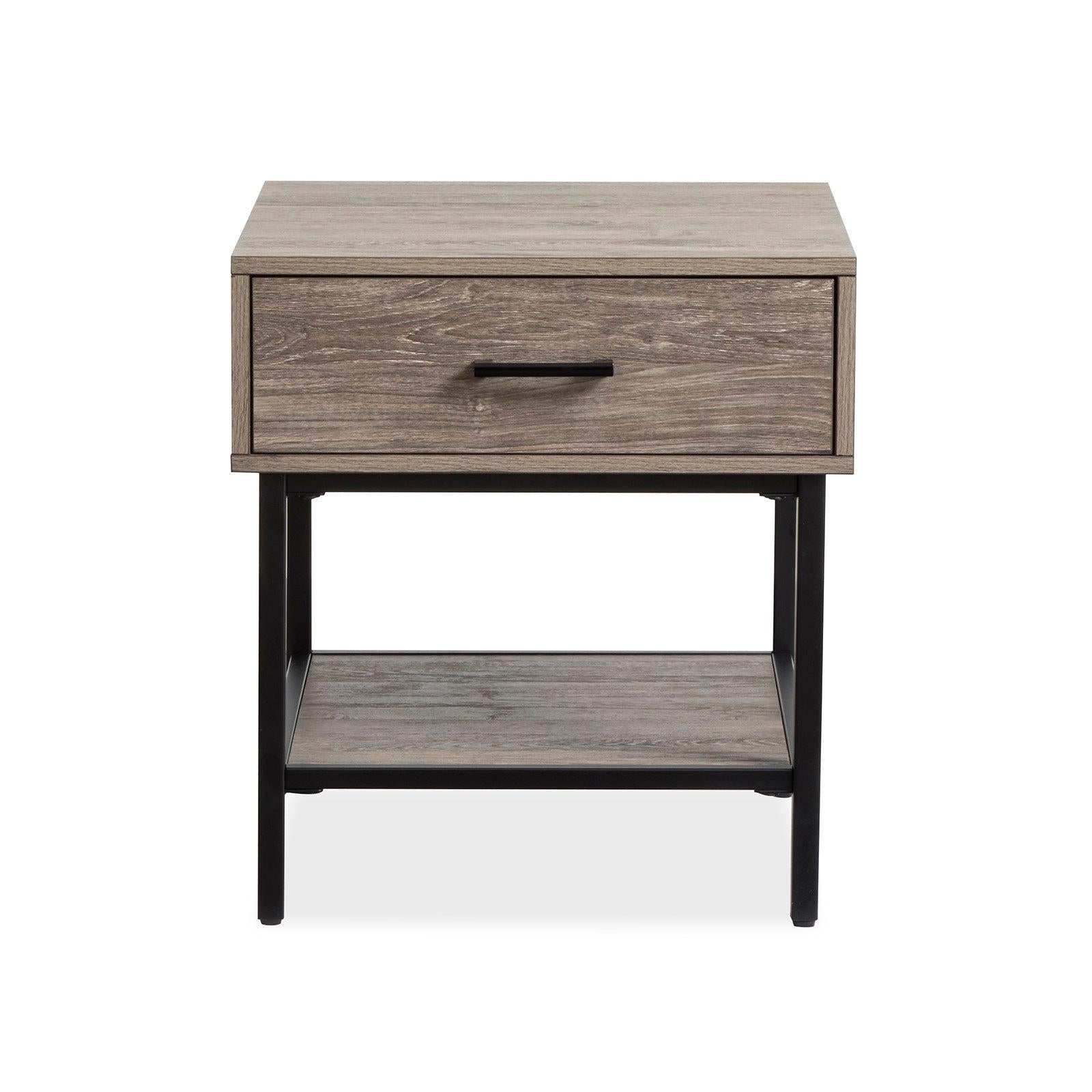 Magnussen Home Fenwick Whitetail Brown And Smoke Glass Rectangular End Table