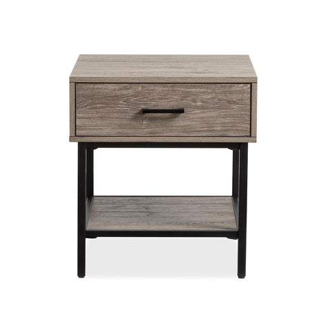 Magnussen Home Fenwick Whitetail Brown And Smoke Glass Rectangular End Table