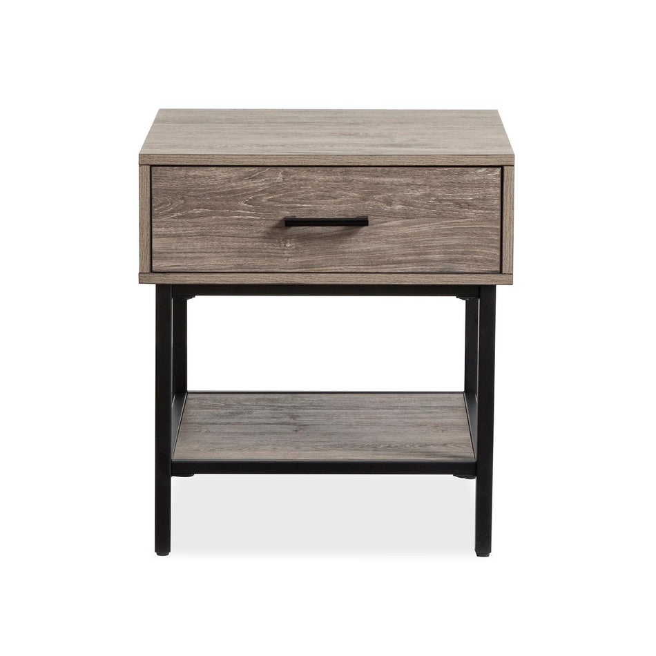 Magnussen Home Fenwick Whitetail Brown And Smoke Glass Rectangular End Table