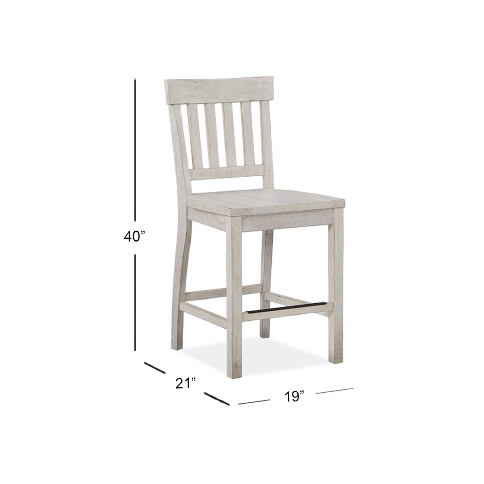 Magnussen Home Bronwyn Alabaster Counter Chair Set of 2