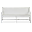 Magnussen Home Heron Cove Chalk White And Dovetail Grey Bench With Back