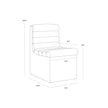 Sunpan Norm Wheeled Dining Chair - Copley Cognac