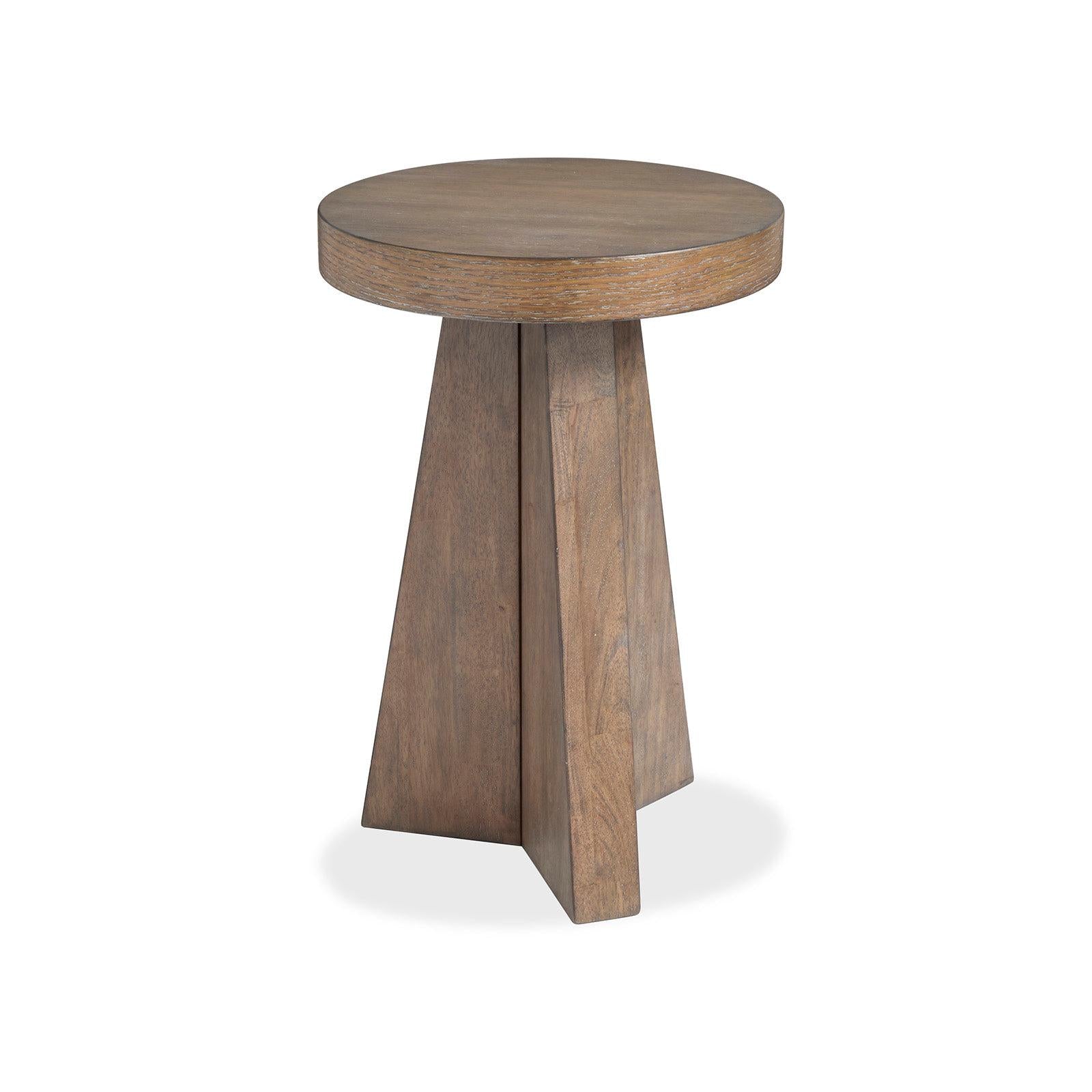 Magnussen Home Lansbury Antique Wheat Round Accent End Table