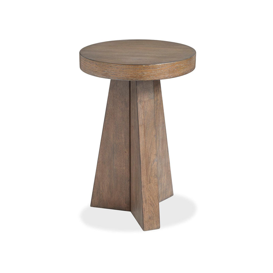 Magnussen Home Lansbury Antique Wheat Round Accent End Table