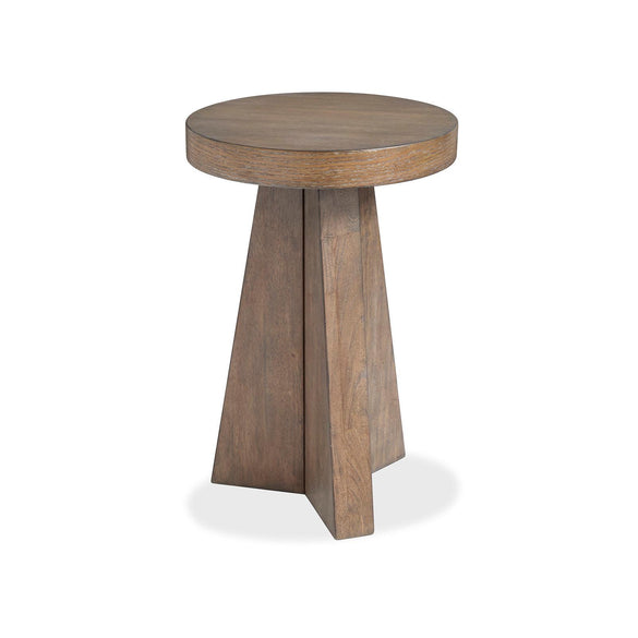 Magnussen Home Lansbury Antique Wheat Round Accent End Table